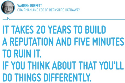 Warren Buffet - quote (on Reputation)